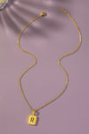 Brass Diamond Dust Cut Out Initial Necklace