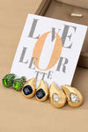 Teardrop Rhinestones Stud Earrings Set