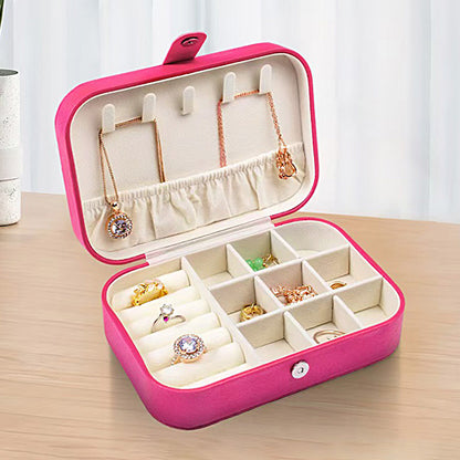 Faux Leather Portable Jewelry Box