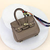 Faux Leather Designer Mini Bag Charm