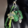 Faux Leather Designer Mini Bag Charm