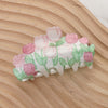 Tulip Printed Hair Claw Clip