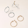 Metal Rope Hoop Earrings