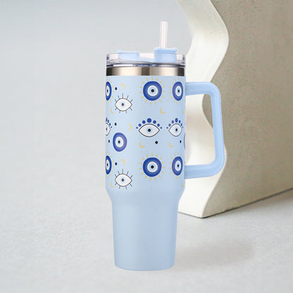 Evil Eye Printed 40OZ Stainless Steel Tumbler With Handle