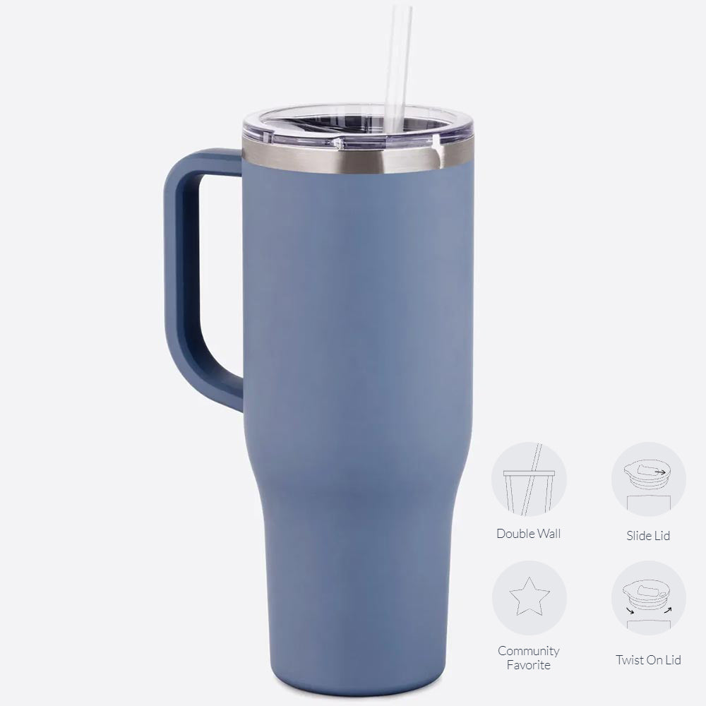 40oz Stainless Steel Tumbler with Handle