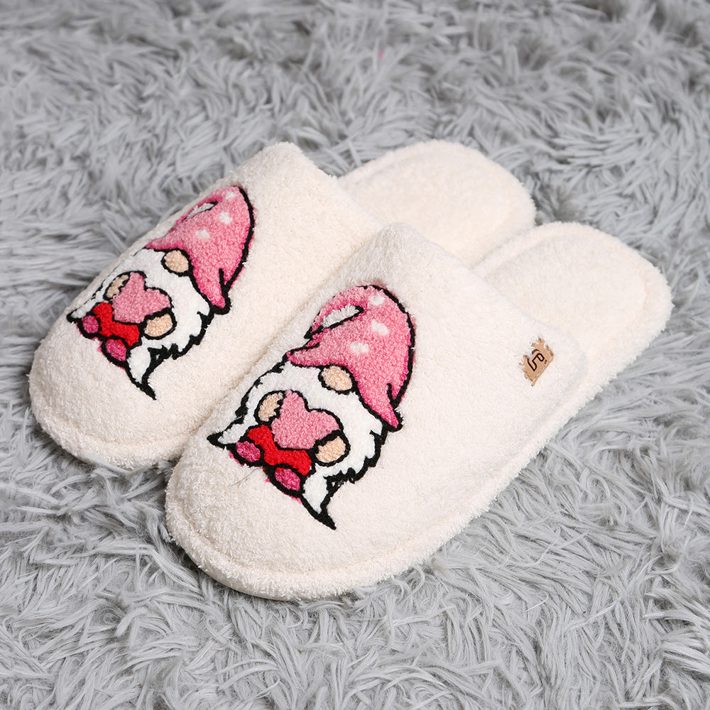 Christmas Dwarf Print Soft Home Slippers