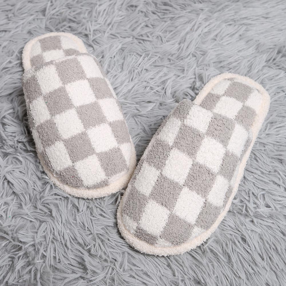 Checkerboard Soft Home Slippers