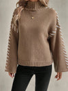 Casual Loose Knitted High Neck Sweater