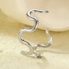 Stainless Steel Wavy Chocker Necklace & Bracelet