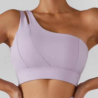 One Shoulder Yoga Bra