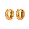 18K Gold Dip Stainless Steel Hoop Earrings