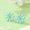 Daisy Floral Stainless Steel Stud Earrings