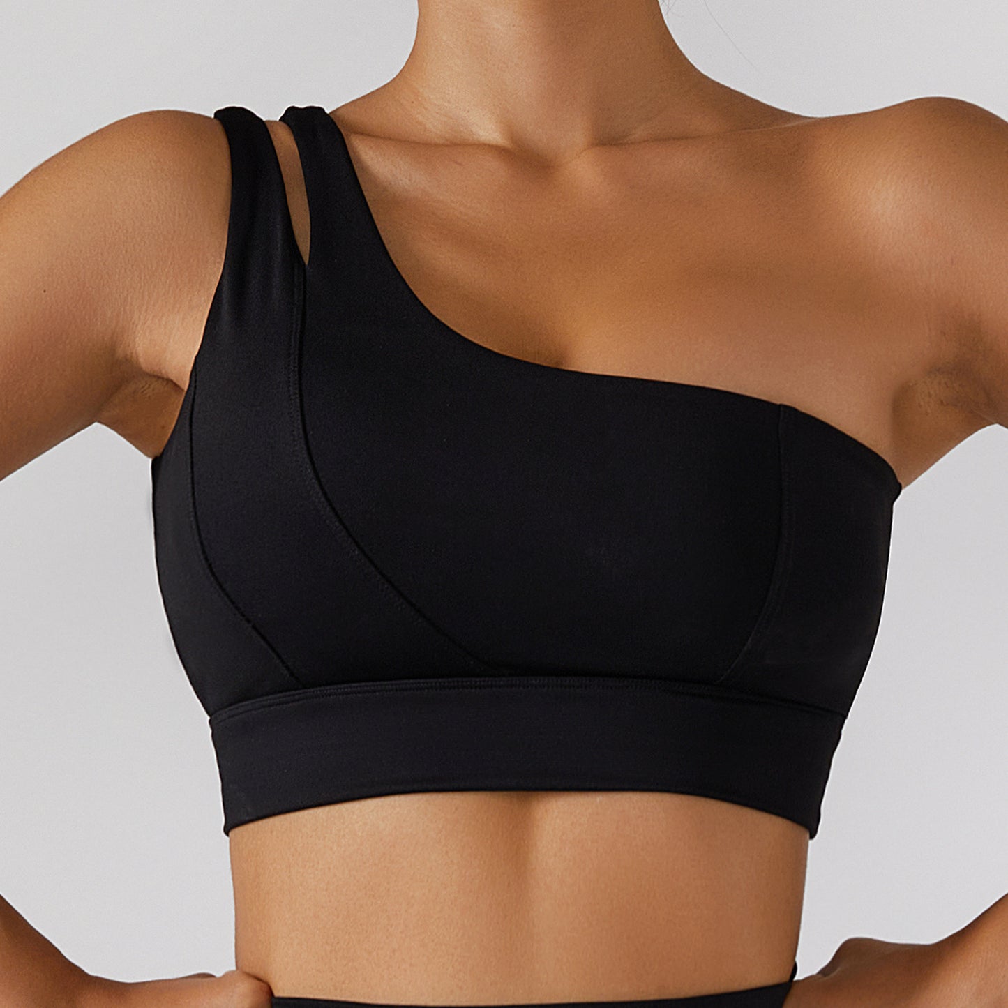 One Shoulder Yoga Bra