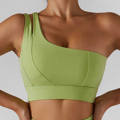 One Shoulder Yoga Bra