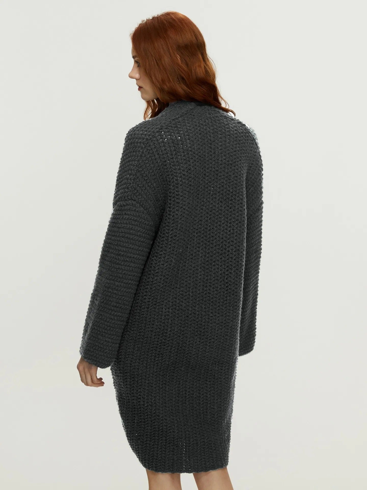 Knitted Mid Length Coat Cardigan