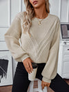 Casual Round Neck Knit Pullover Sweater