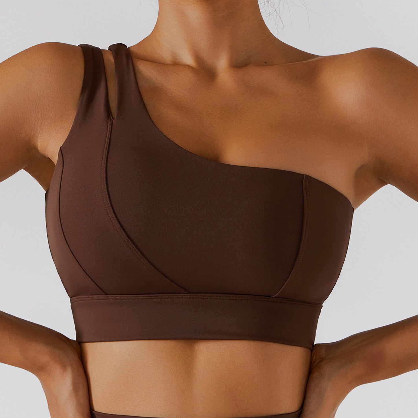 One Shoulder Yoga Bra