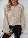 Casual Round Neck Knit Pullover Sweater