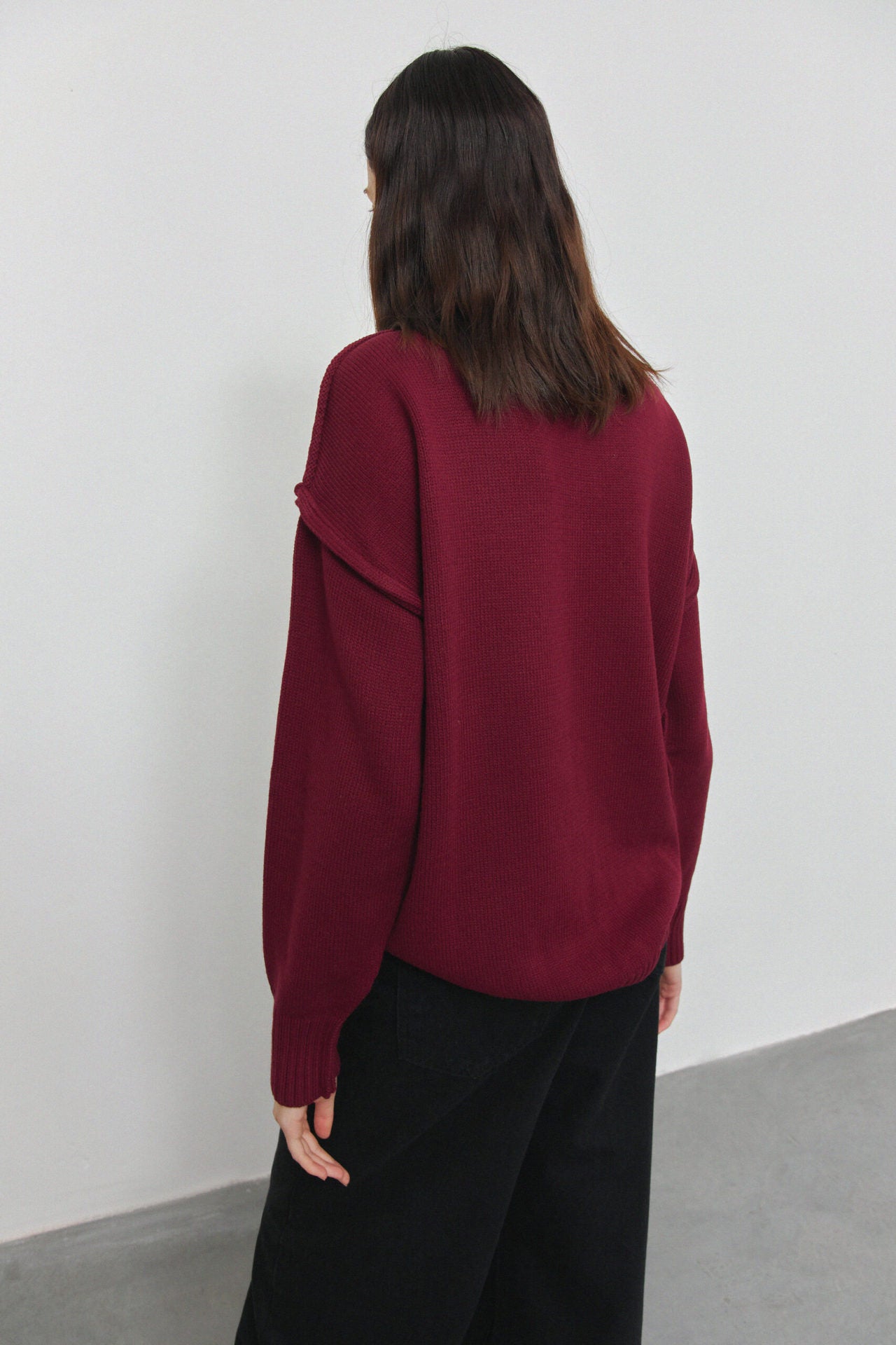 Patchwork Turtleneck Pullover Sweater