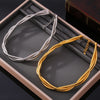 18K Gold Plated Stainless Steel Layered Wire Collar Necklace