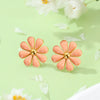 Daisy Floral Stainless Steel Stud Earrings