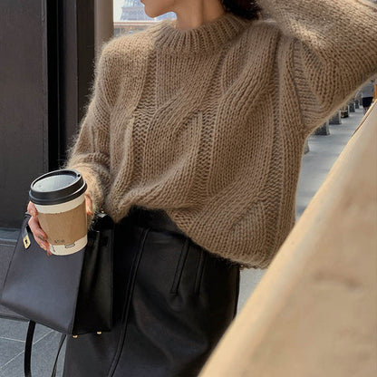 Thick Knit Pullover Sweater