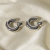 Chunky Stainless Steel Open Hoop Earrings