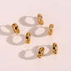 18K Gold Dip Stainless Steel Hoop Earrings