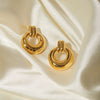 18K Gold Stainless Steel Drop Earrings