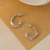 Geometric Open Hoop Earrings 925 Silver & Gold Plated