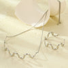 Stainless Steel Wavy Chocker Necklace & Bracelet