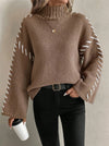 Casual Loose Knitted High Neck Sweater