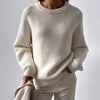 Round Neck Knitted Casual Sweater