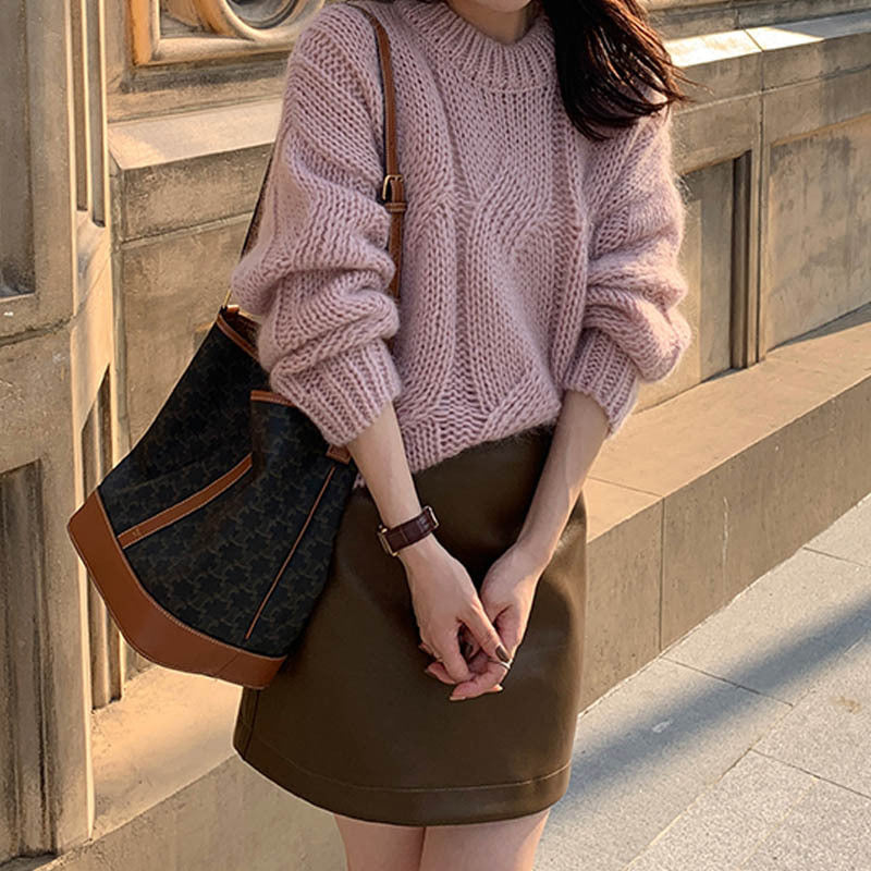 Thick Knit Pullover Sweater