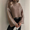 Casual Loose Knitted High Neck Sweater