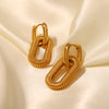 18K Gold Plated Stainless Steel Spiral Earrings