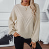 Casual Round Neck Knit Pullover Sweater