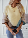 Contrast Color Pullover Knut Sweater