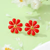 Daisy Floral Stainless Steel Stud Earrings