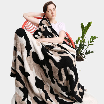 Camouflage Patterned Cozy Throw Blanket