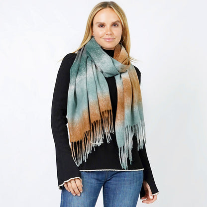 Multi Color Oblong Scarf / Shawl