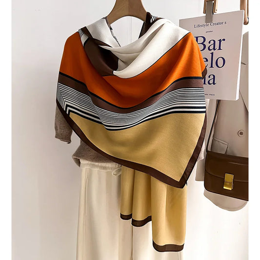 Color Block Striped Scarf