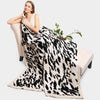 Cheetah Patterned Reversible Cozy Throw Blanket