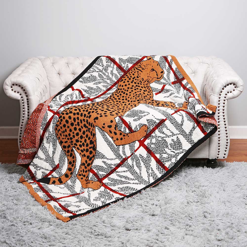 Animal & Forest Accented Cozy Throw Blanket