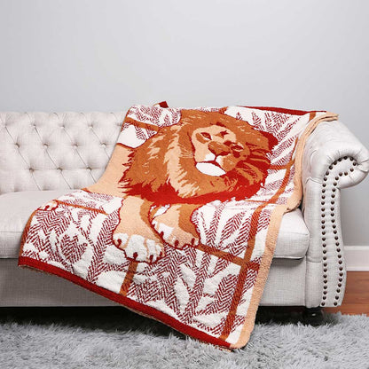 Animal & Forest Accented Cozy Throw Blanket