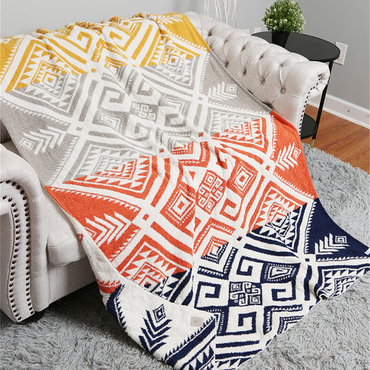 Tribal Pattern Reversible Cozy Throw Blanket