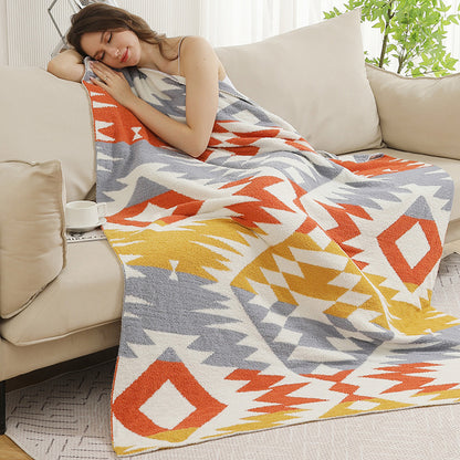 Tribal Geo Pattern Cozy Throw Blanket