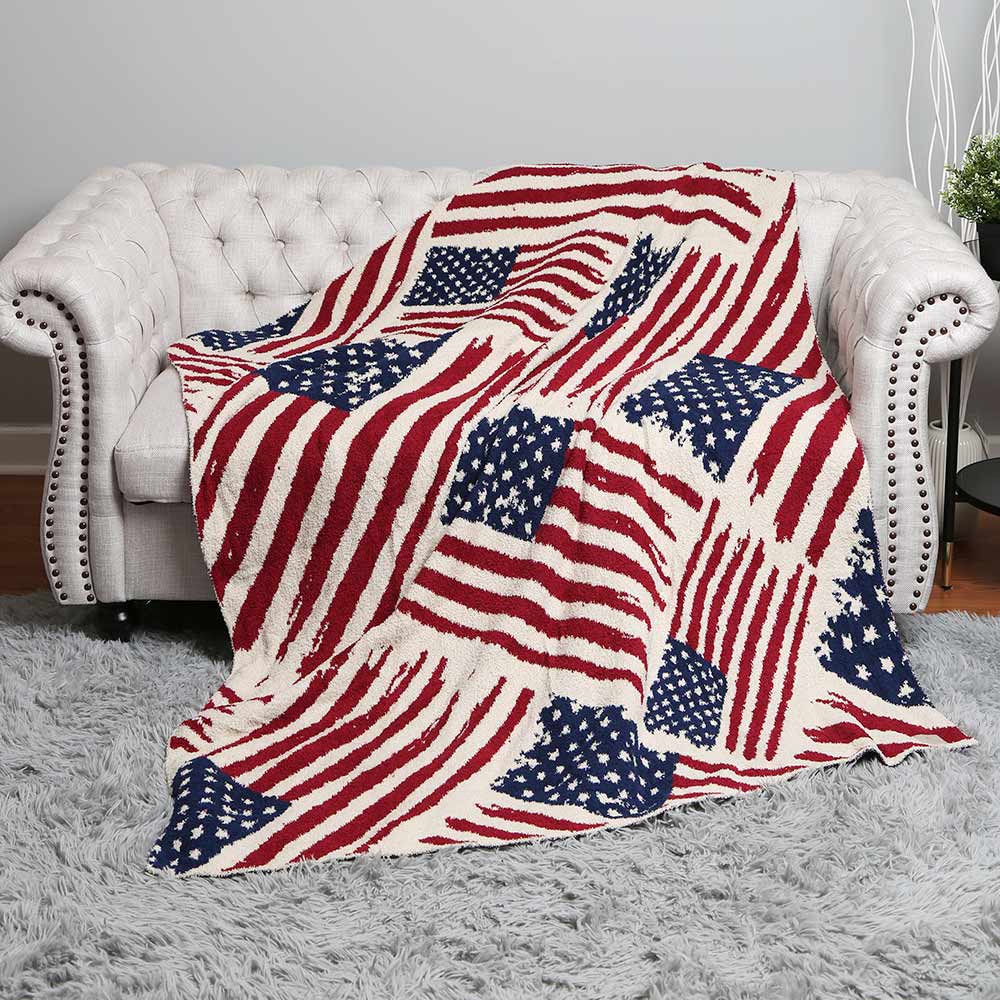 American Flag Throw Blanket