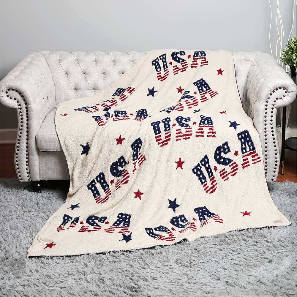 USA Stars Throw Blanket