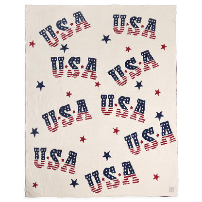 USA Stars Throw Blanket